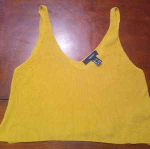 Mustard yellow crop top